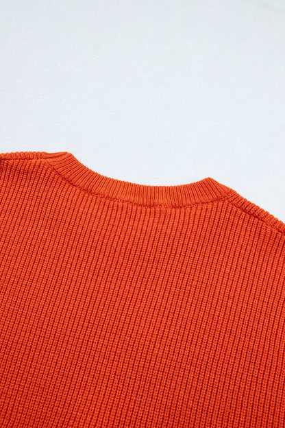 Drop Shoulder Long Sleeve Round Neck Halloween Sweater – Mayce Halloween Edit