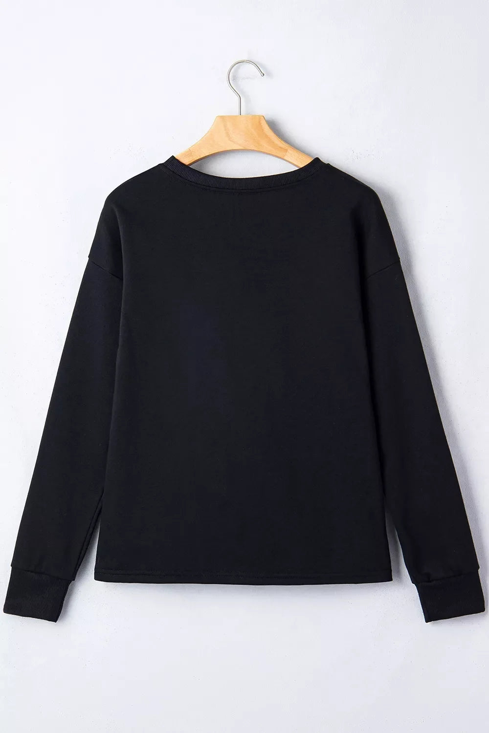 Round Neck Ghost Print Regular Fit Graphic Long Sleeve T-Shirt – Mayce Halloween Edit