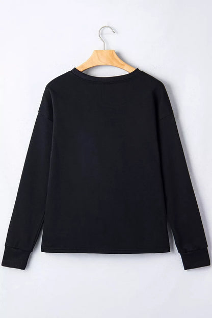 Round Neck Ghost Print Regular Fit Graphic Long Sleeve T-Shirt – Mayce Halloween Edit
