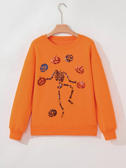 Dancing Critters Sequin Halloween Crew-Neck Sweatshirt – Mayce Halloween Edit